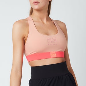 P.E Nation Women's Box Out Sports Bra - Coral Mid Crom