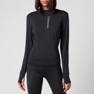 Calvin Klein Performance Women's Quarter Zip Long Sleeve Top - CK Black