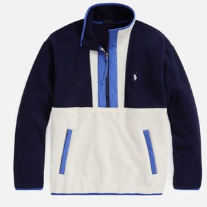 Polo Ralph Lauren Men's Vinatage Poly Fleece Half Zip Sweatshirt - Cruise Navy Plaid