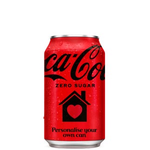 Coca-Cola Zero Sugar 330ml - Personalised Can - Valentines Happy Anniversary 1