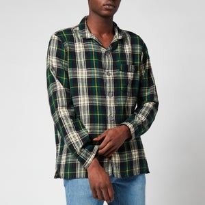 Polo Ralph Lauren Men's Luxury Flannel Shirt - Green/White Multi