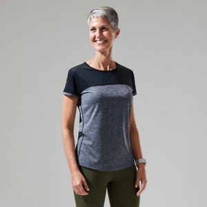 Women's Voyager Tech Tee Short Sleeve Crew - Dark Grey / Black