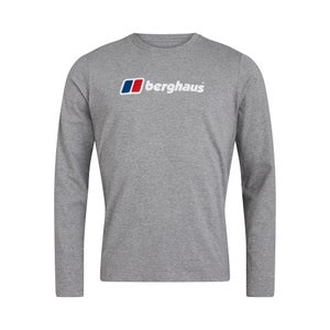 Men's Organic Big Logo Long Sleeve T-Shirt - Dark Grey