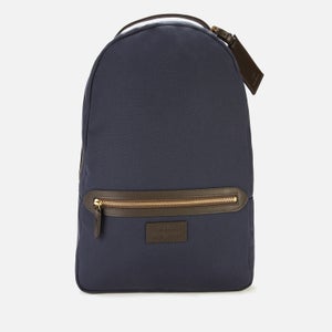 Polo Ralph Lauren Men's Leather Trim Canvas Backpack - Aviator Navy/Brown