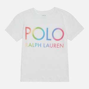 Polo Ralph Lauren Girls' Short Sleeved Multi Logo T-Shirt - White