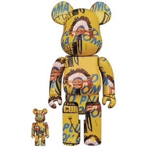 Medicom Andy Warhol X Basquiat 3 100% X 400% Be@rbrick 2 Pack