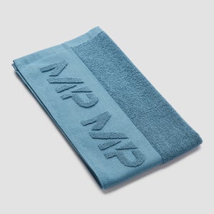 MP handdoek met merkje - Steenblauw