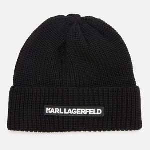 KARL LAGERFELD Women's Essential Knit Beanie - Black