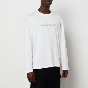 Calvin Klein Performance Men's Chest Logo Long Sleeve T-Shirt - Bright White