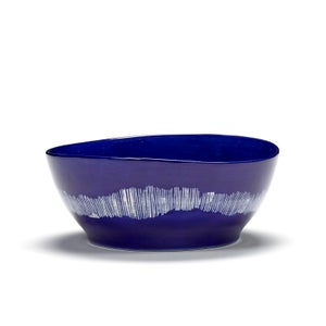 Serax x Ottolenghi Large Bowl - Lapis Lazuli & Swirl White (Set of 4)