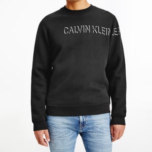 Calvin Klein Jeans Men's Shadow Logo Crewneck Sweatshirt - CK Black