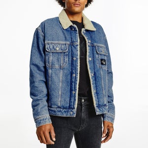 Calvin Klein Jeans Men's Regular Sherpa Denim Jacket - Denim Light