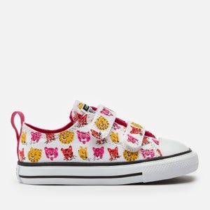 Converse Toddlers' Chuck Taylor All Star 2V Cat Trainers - White/Prime Pink/Amarillo