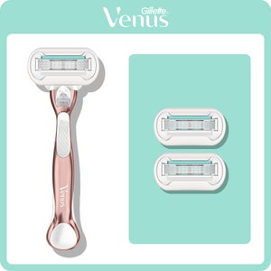 Venus Deluxe Smooth Sensitive Rose Gold Razor Starter Pack