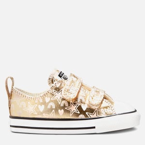 Converse Toddlers' Chuck Taylor All Star 2V Trainers - Light Gold/White