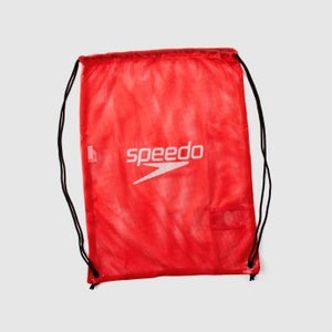 Bolsa de malla para equipación de color rojo