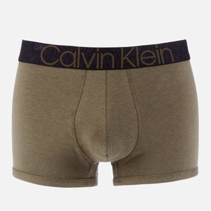Calvin Klein Men's Contrast Waistband Trunk Boxer Shorts - Army Green