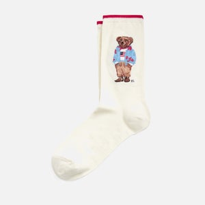 Polo Ralph Lauren Women's Girl Bear-Crew Sock-Single - Ivory