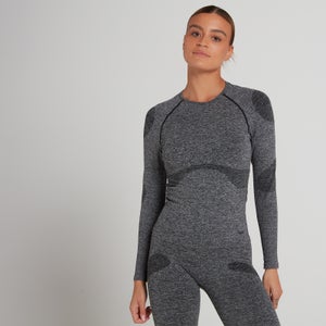 MP Women's Training Seamless Long Sleeve Top - Washed Black