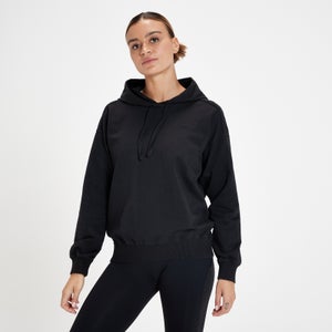 MP Ženski pulover s kapuco za dinamično vadbo – sprano črna