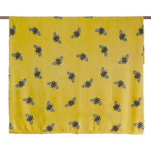 Printed Super Soft Throw- Bumble Bee Design - 125x150cm
