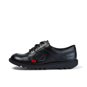 Kickers Youth Kick Lo Leather Shoes - Black