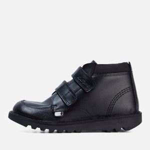 Junior Boys Kick Hi Scuff Leather Black