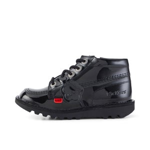 Kickers Junior Kick Hi Patent Leather Zip Boots - Black