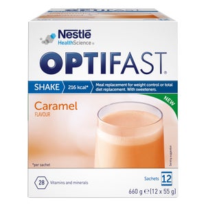 OPTIFAST Shakes - Caramel - 1 Month Supply - 3 Boxes (36 Sachets)