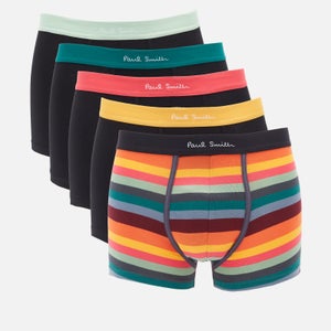 PS Paul Smith Men's 5-Pack Trunk Boxer Shorts - Black/Stripe