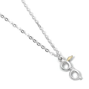 Harry Potter Lightning Bolt and Glasses Necklace - Silver