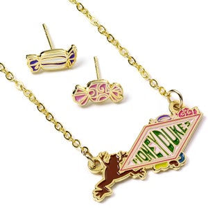Harry Potter Honeyduke Logo Necklace and Earring Set