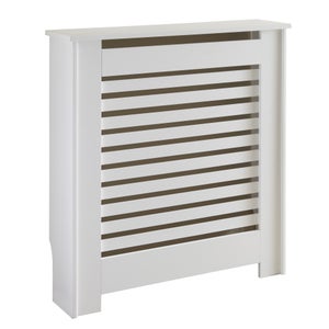 Modern Radiator Heater Cover STICKS Design White 70 80 90 100 110 120 130  140 150 160 170 180cm Pure White 70cm High Other Colours Available 