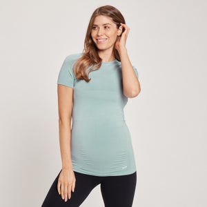 MP dámské těhotenské bezešvé tričko s krátkým rukávem – ledově modré