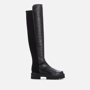 Stuart Weitzman Women's 5050 Suede/Leather Ultralift Knee High Boots - Black