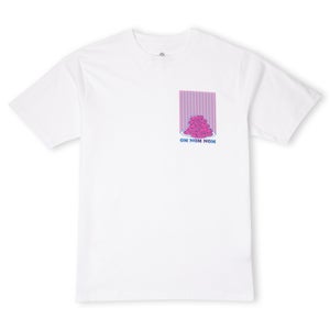 Camiseta extragrande pesada unisex Om Nom Nom de Sesame Street - Blanco