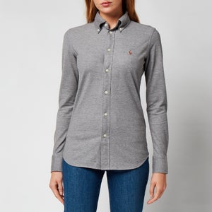 Polo Ralph Lauren Women's Oxford Mesh Shirt - Dark Charcoal Heather