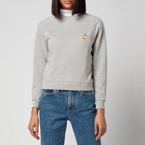 Maison Kitsuné Women's All Right Fox Patch Vintage Sweatshirt - Grey Melange