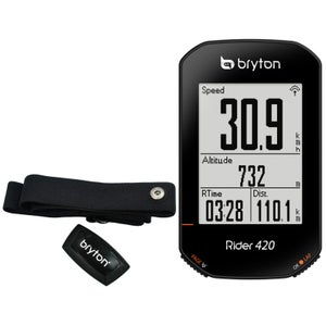 Bryton Rider 420H GPS Cycle Computer Bundle With Heart Rate