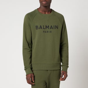 Balmain Men's Printed Sweatshirt - Khaki/Black