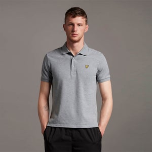 Plain Polo Shirt - Mid Grey Marl