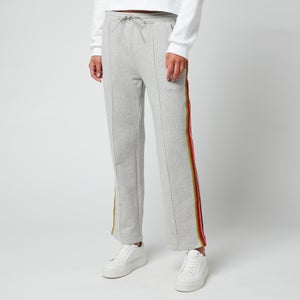 Être Cécile Women's Cotton Fleece Retro Rib Crop Trackpant - Grey Marl
