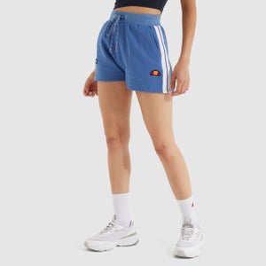 New Ellesse Womens Shorts Logo White Gym Running Workout Retro