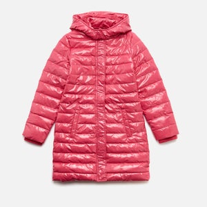Guess Girls' Glitter Hooded Padded Jacket - Souvenir Pink