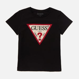 Guess Girls' Short Sleeve T-Shirt - Jet Black