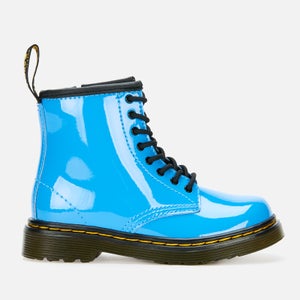 Dr. Martens Toddlers' 1460 Patent Lamper Lace Up Boots - Mid Blue Patent Lamper
