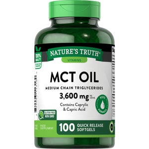 100% Pure MCT Oil Softgels 3600mg - 100 Softgels