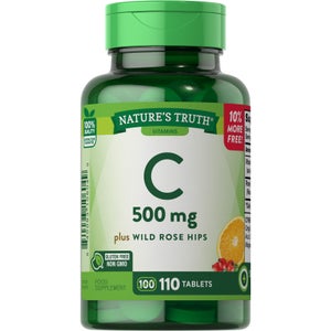Vitamin C 500mg + Wild Rose Hips - 110 Tablets
