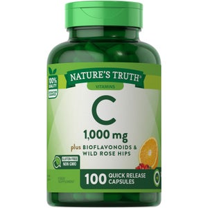 Vitamin C 1000mg + Bioflavonoids & Wild Rose Hips - 100 QR Capsules
