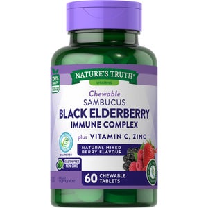 Black Elderberry Immune Complex + Vitamin C & Zinc - 60 Tablets
